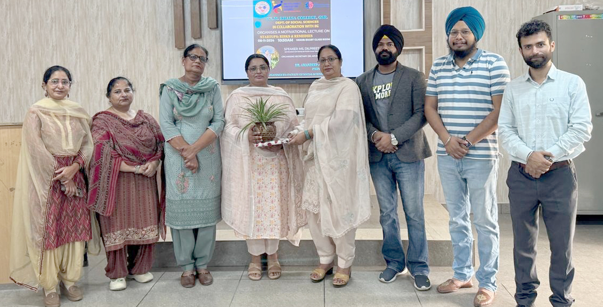 खालसा कॉलेज में 'जोखिम और उपाय' विषय पर व्याख्यान आयोजित किया गया